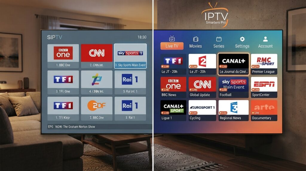 abonnement smart iptv vs abonnement iptv smarter pro comparaison