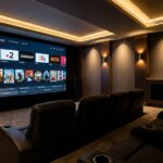 home cinéma premium avec interface iptv pro 4k chaînes françaises écran oled