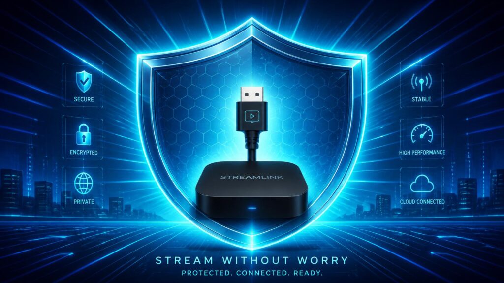 Illustration d'un VPN protégeant une connexion IPTV

