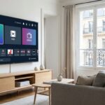 interface XCIPTV Player sur TV avec catégories Live TV et VOD