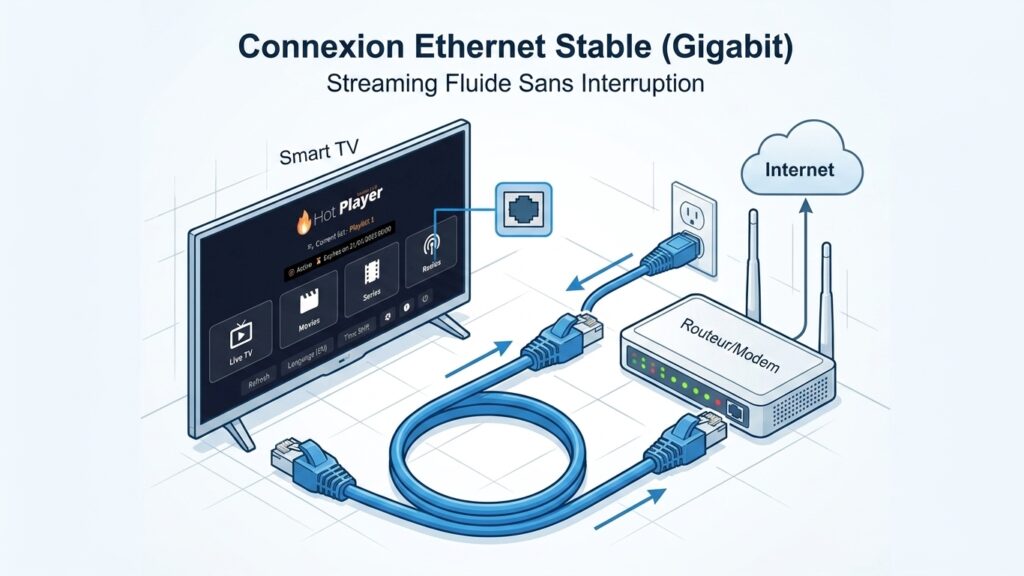 connexion stable hot iptv streaming